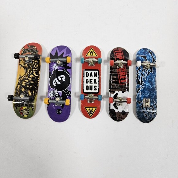 Tech Deck  & Imperial Fingerboard Lot Of 5 Mini Skateboards With Graphics - Picture 1 of 8